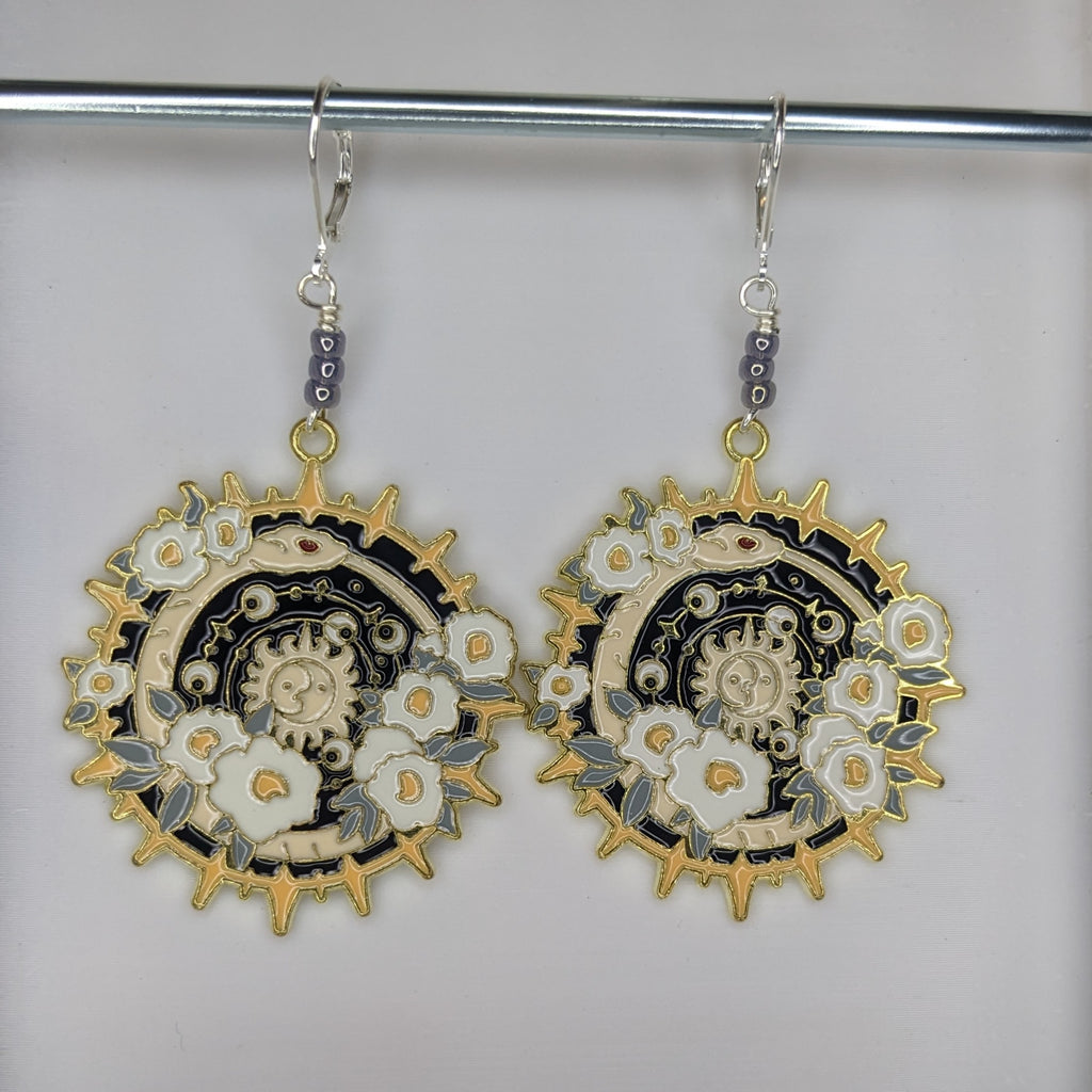 Ouroboros Earrings & Stitch Markers