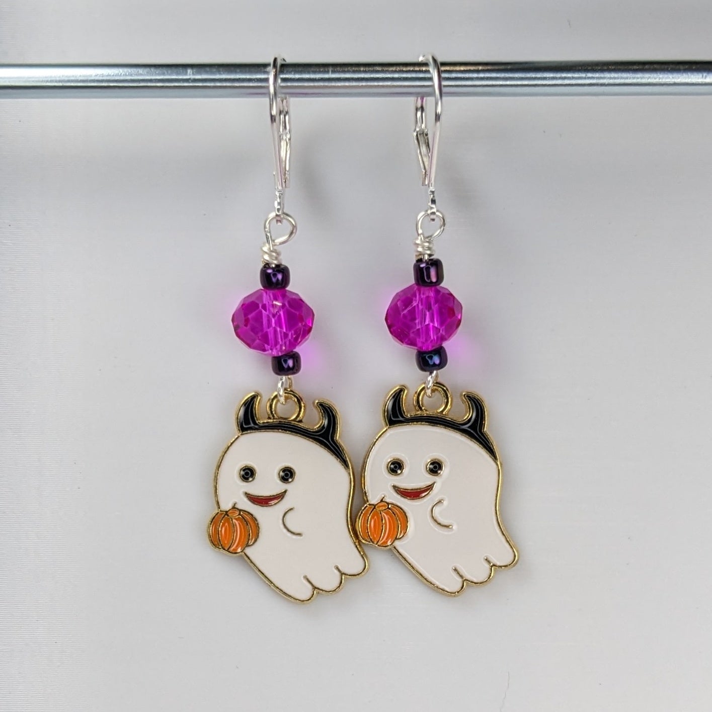 Trickster Ghost Earrings & Stitch Markers