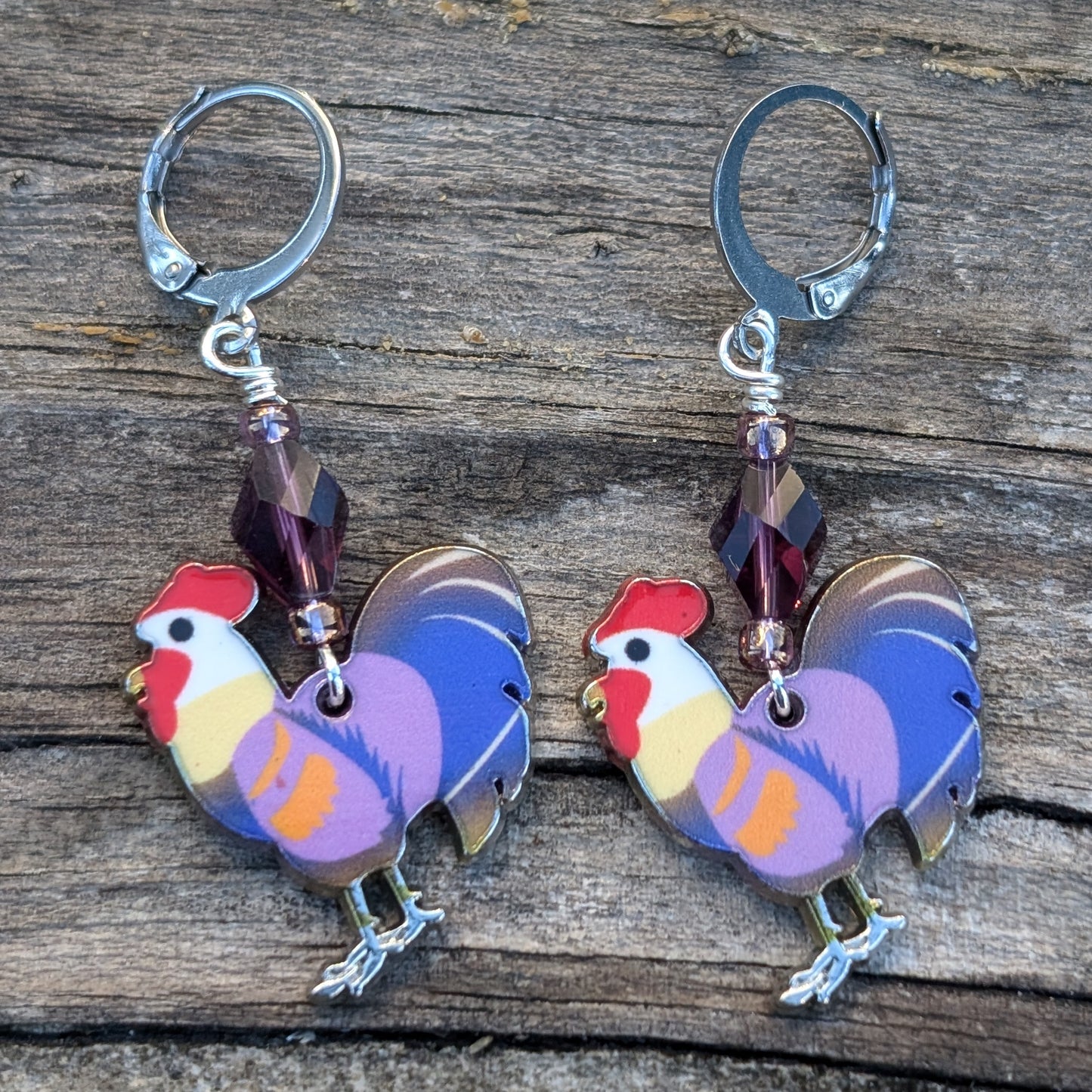 Roosters Markers & Earrings