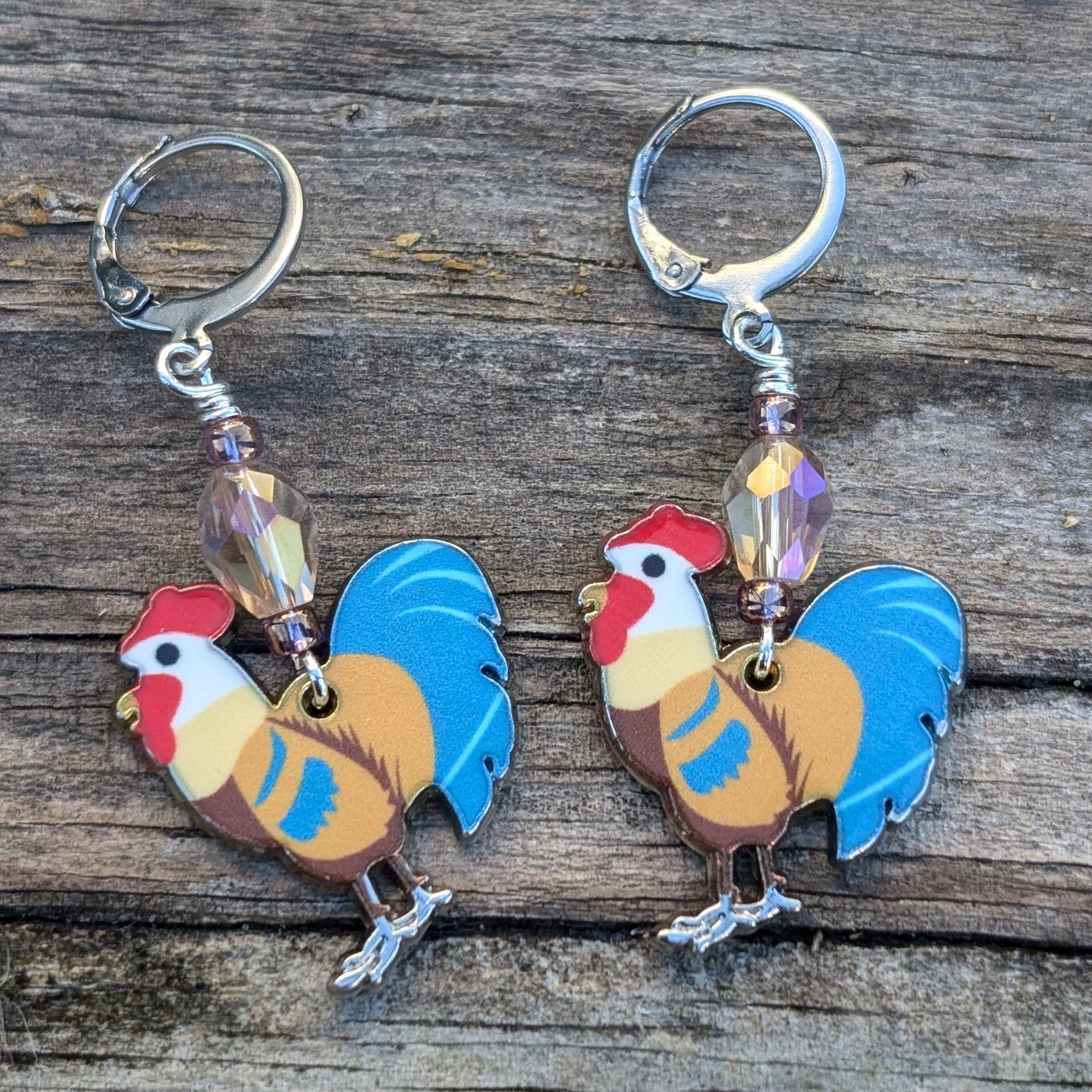 Roosters Markers & Earrings