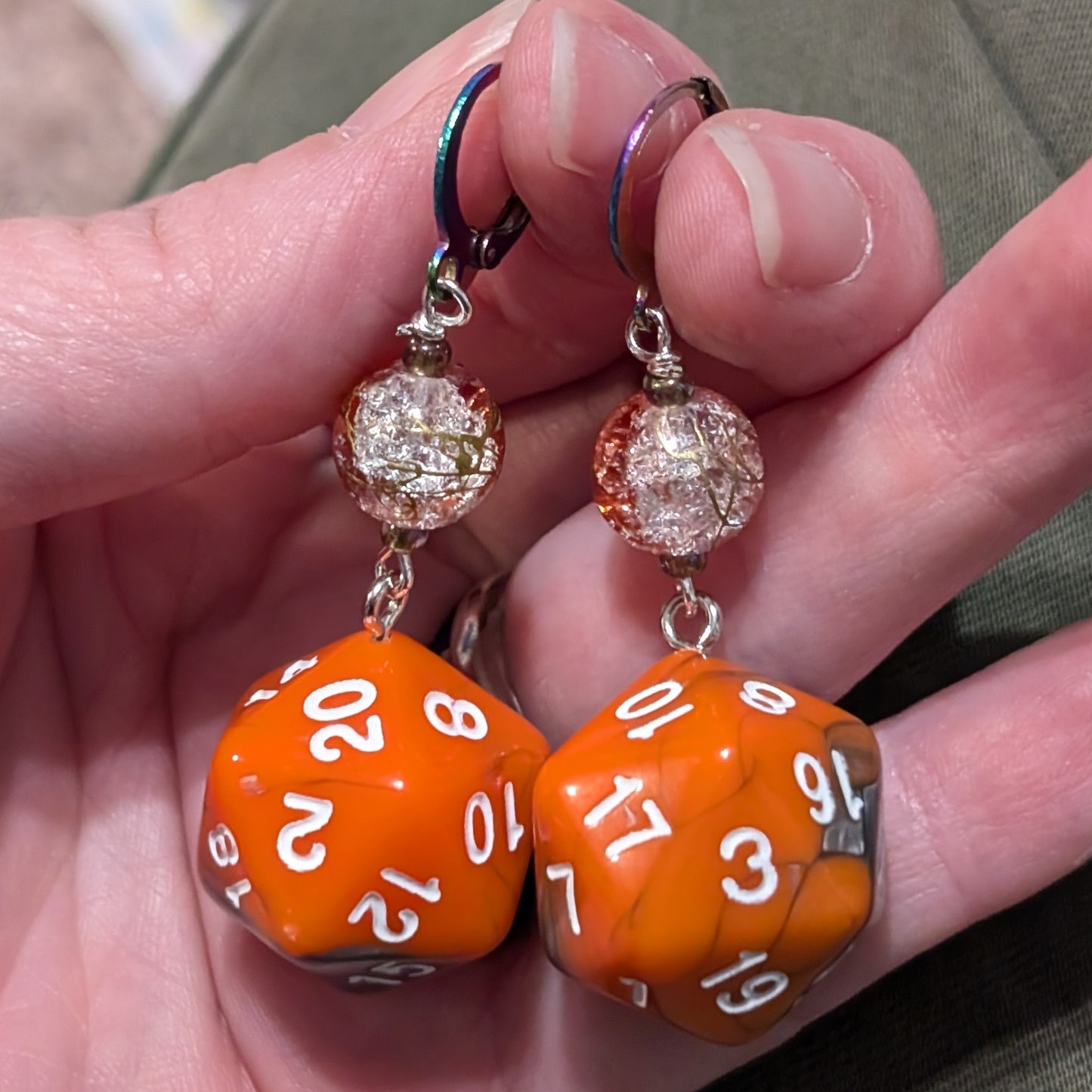 Sparkly Math Rocks Earrings & Stitch Markers