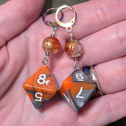 Sparkly Math Rocks Earrings & Stitch Markers