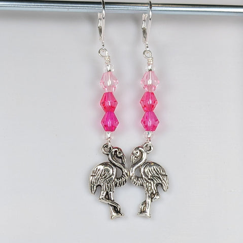 Fabulous Flamingo Earrings & Stitch Markers