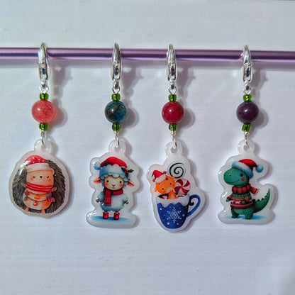 Winter Critters Earrings & Stitch Markers