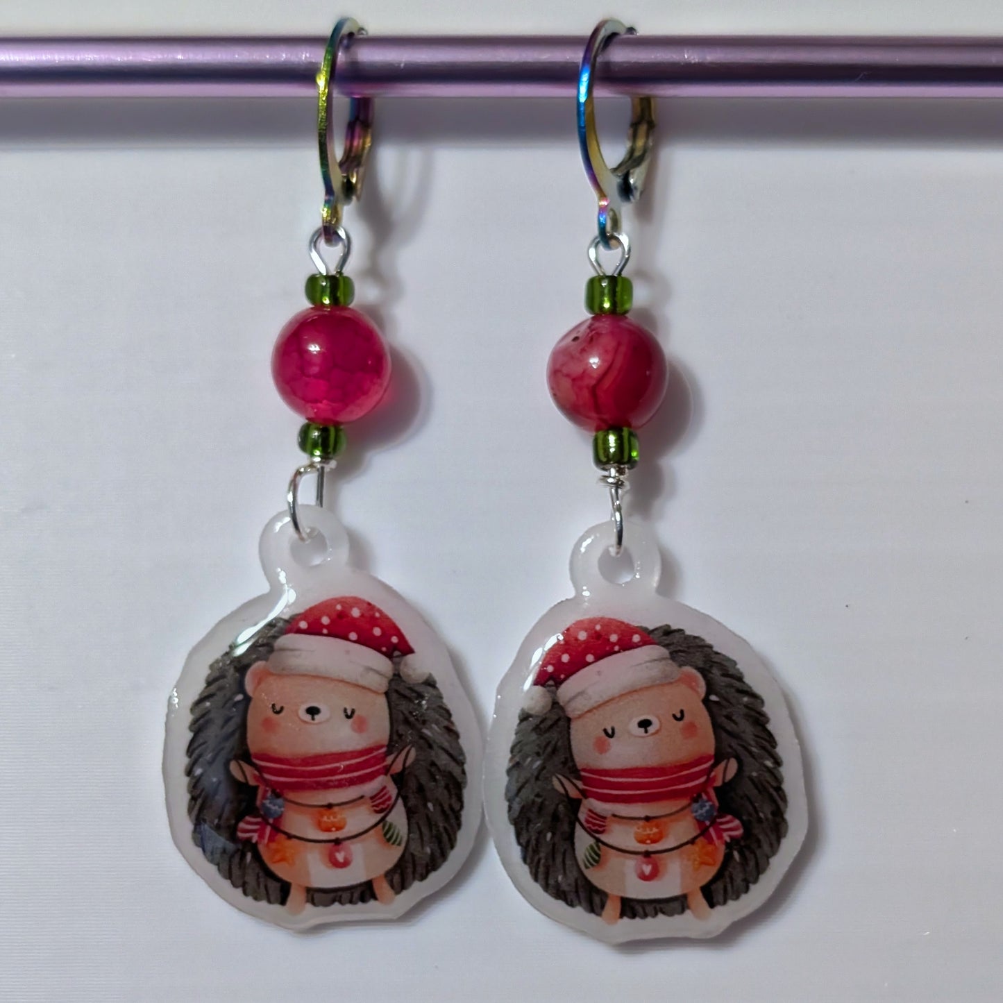 Winter Critters Earrings & Stitch Markers