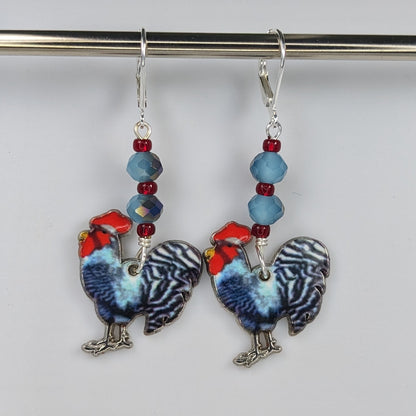 Roosters Markers & Earrings