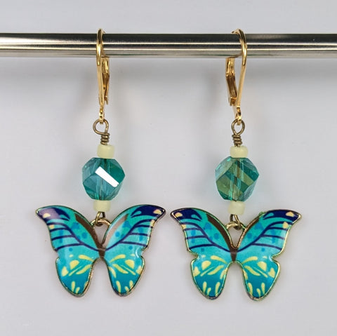 Enamel Butterfly Markers & Earrings