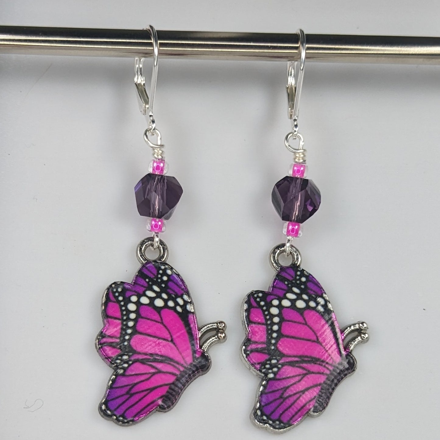 Profile Enamel Butterfly Markers & Earrings