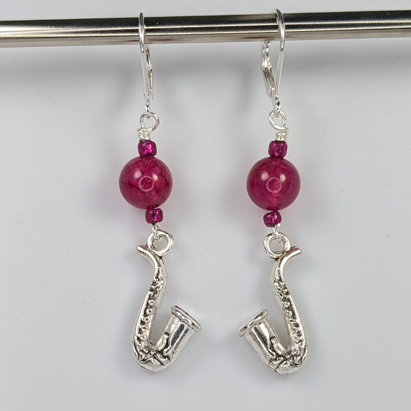 Saxophone Earrings & Stitch Markers