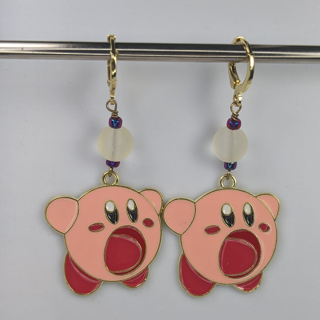 Kirby Earrings & Stitch Markers