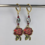 Enamel Flower Bouquet Earrings & Stitch Markers