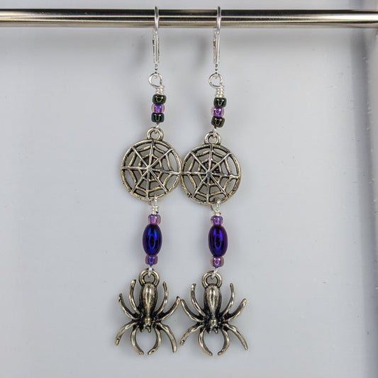 Spider Web Earrings & Stitch Markers
