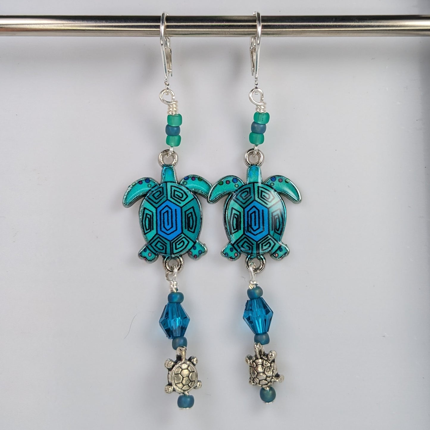 Painted Turtles Earrings & Stitch Markers