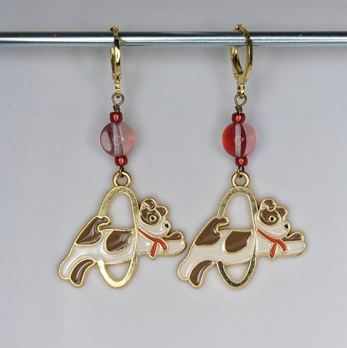 Puppy! Earrings & Stitch Markers