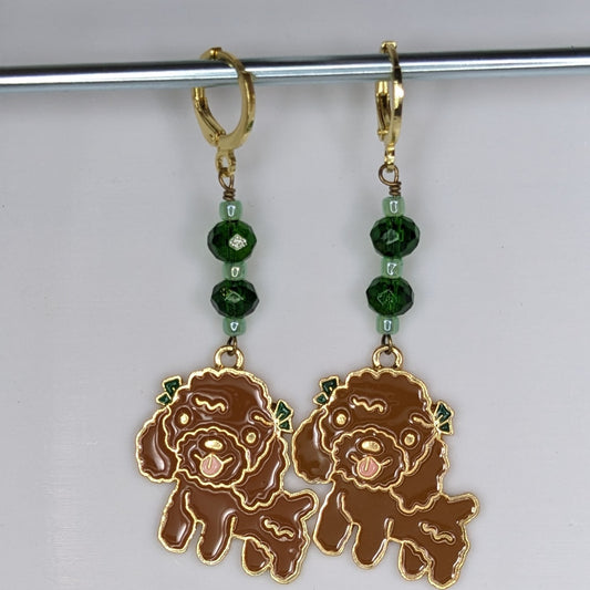 Puppy! Earrings & Stitch Markers