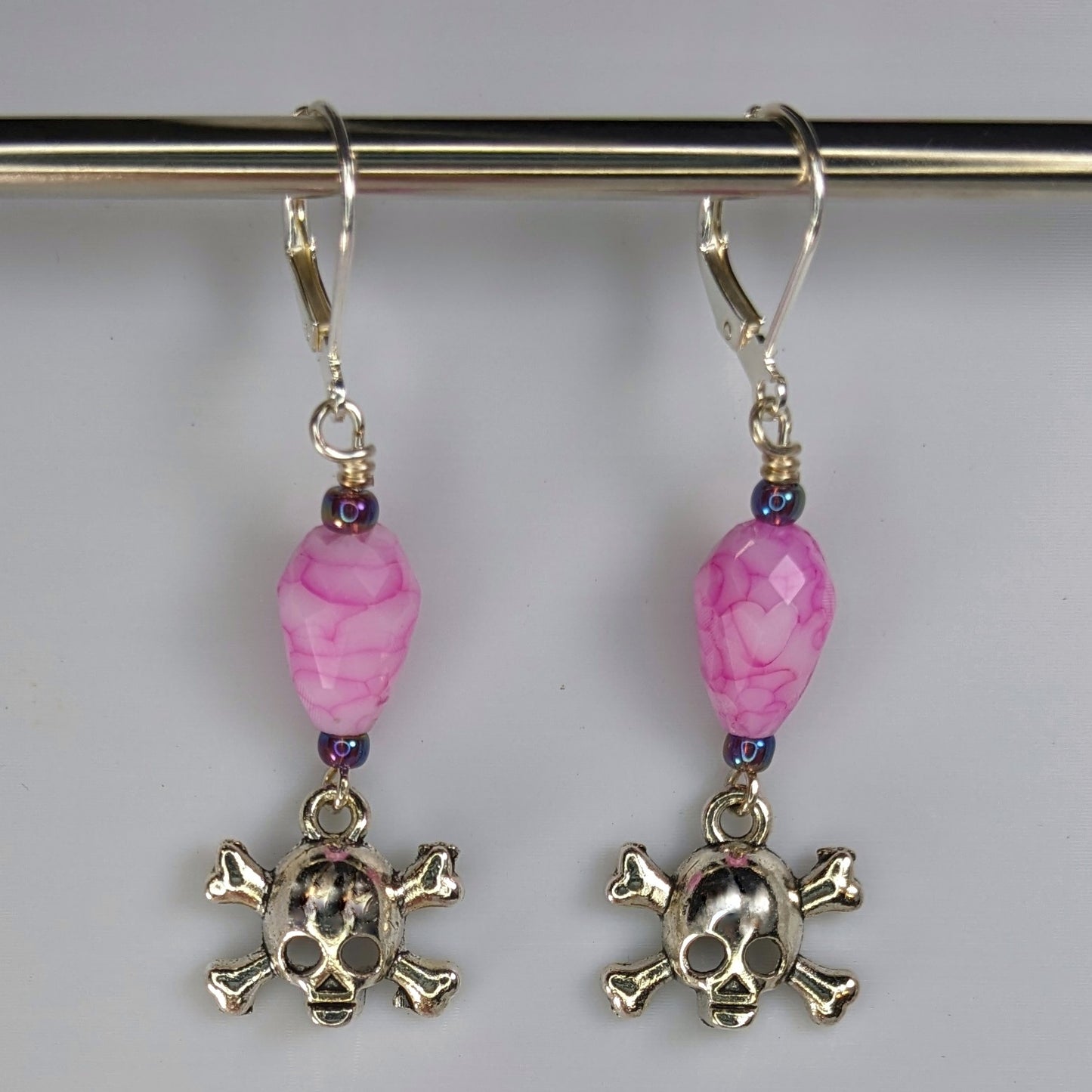 Skull and Crossbones Earrings & Stitch Markers