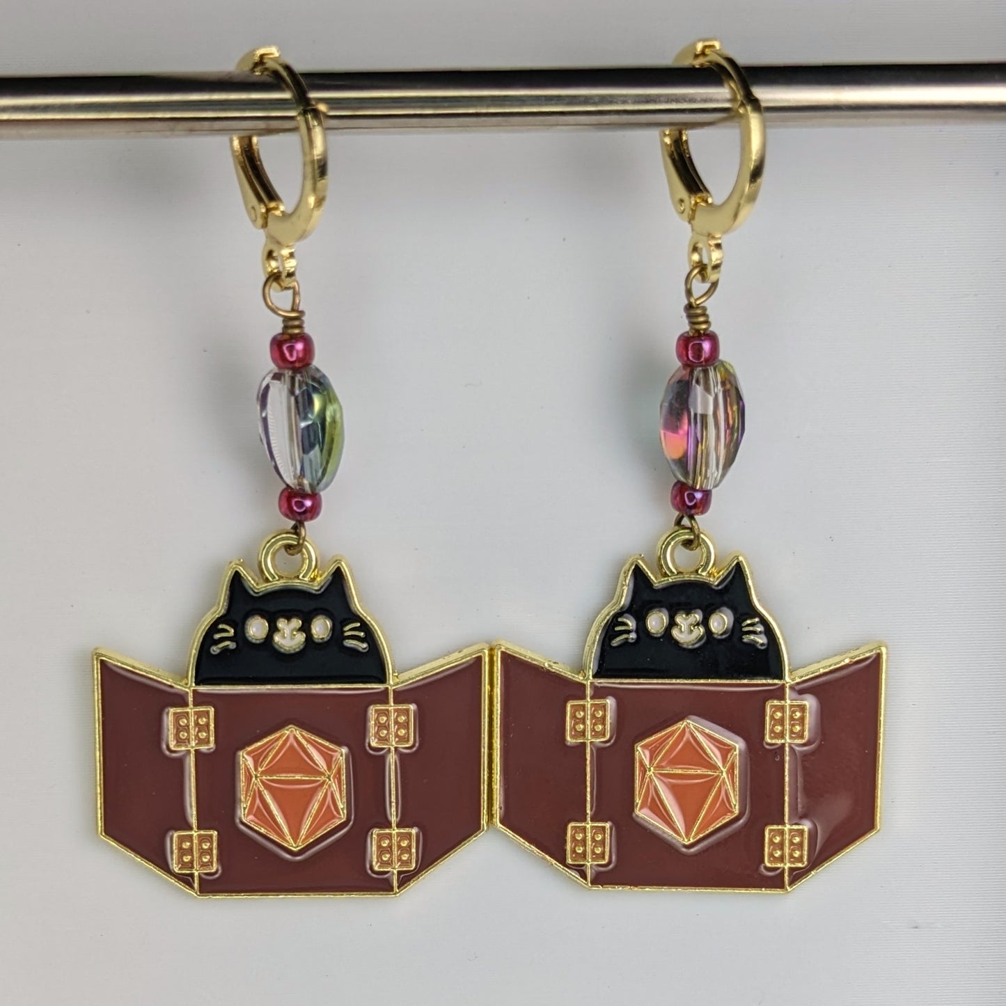 Dungeon Meowster Earrings & Stitch Markers