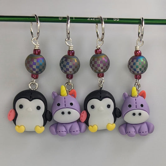 Plushie Stitch Markers & Earrings: Resin Charms