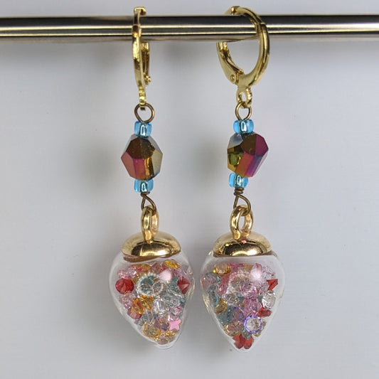 Teardrop Crystal Globe Markers & Earrings