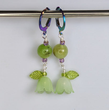 Flower and Leaf Drops Markers & Earrings