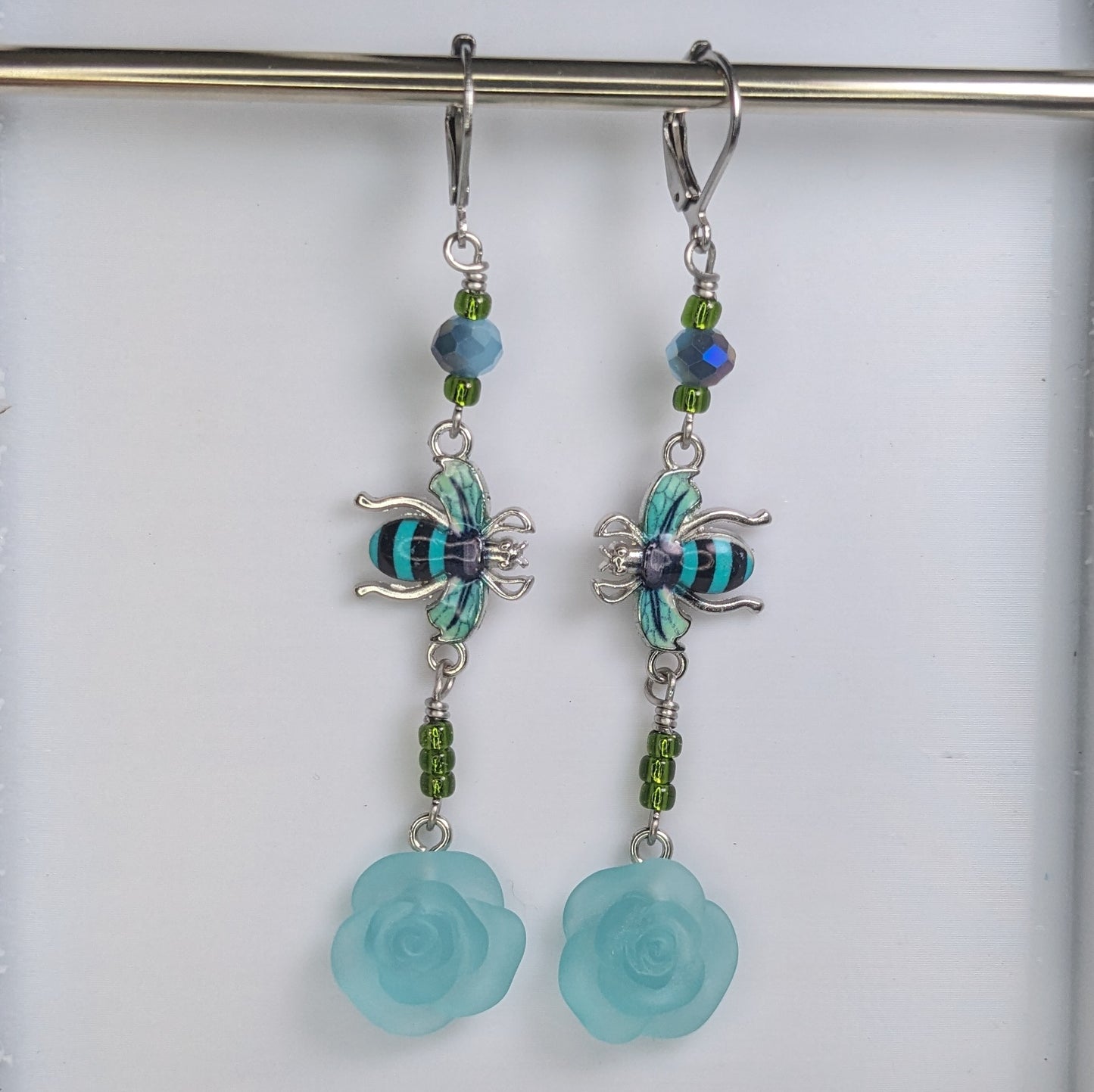 Colorful Bees Earrings & Stitch Markers
