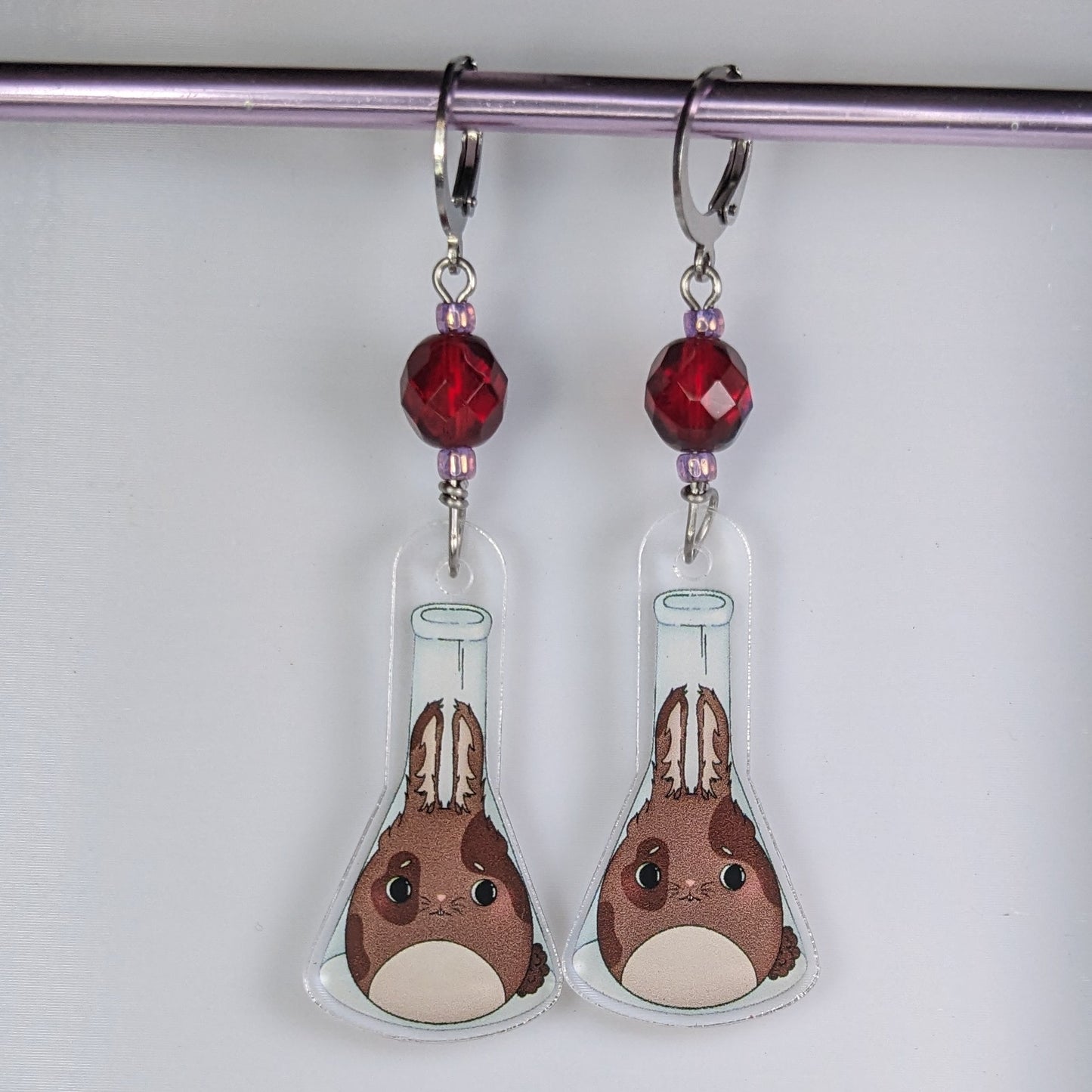 Squishy Science Animals Acrylic Stitch Markers & Earrings