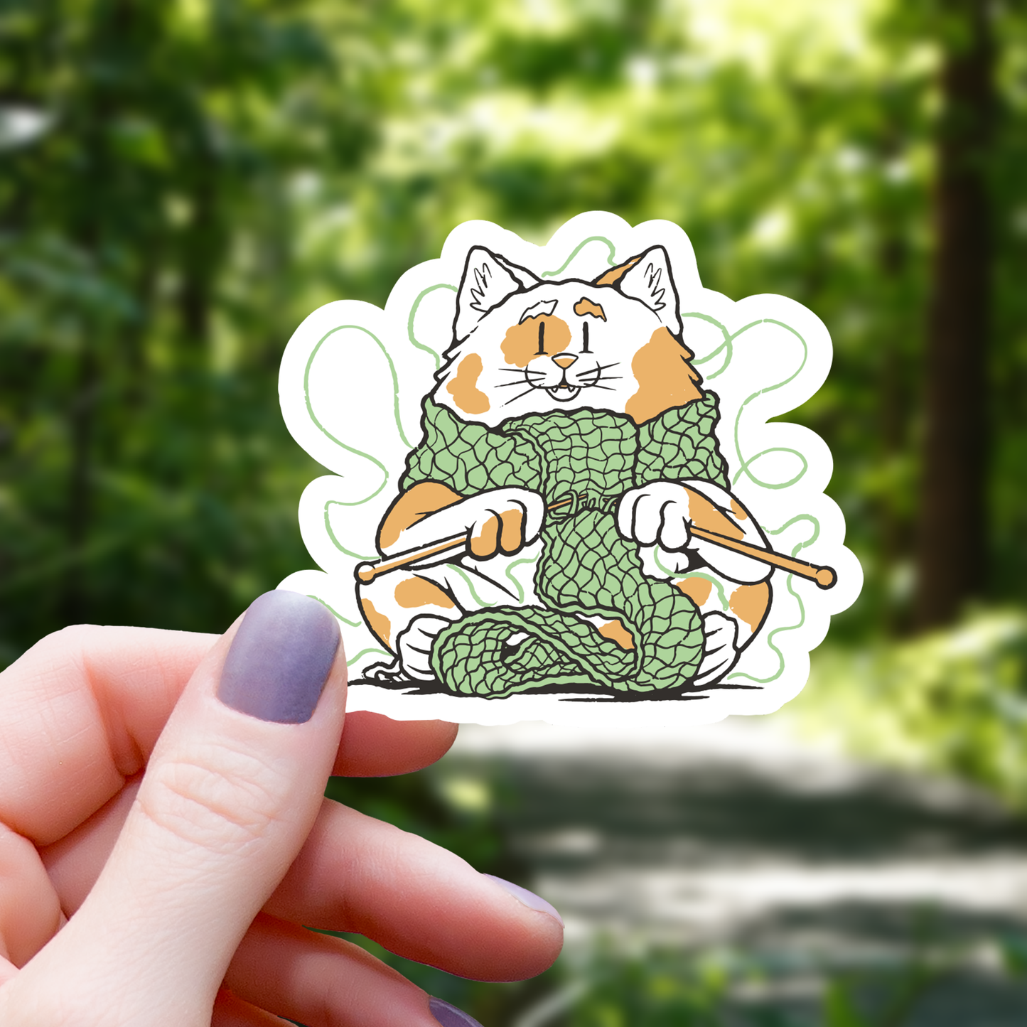 Mimic Gaming Co - Cat Knitting Yarn Sticker -3"