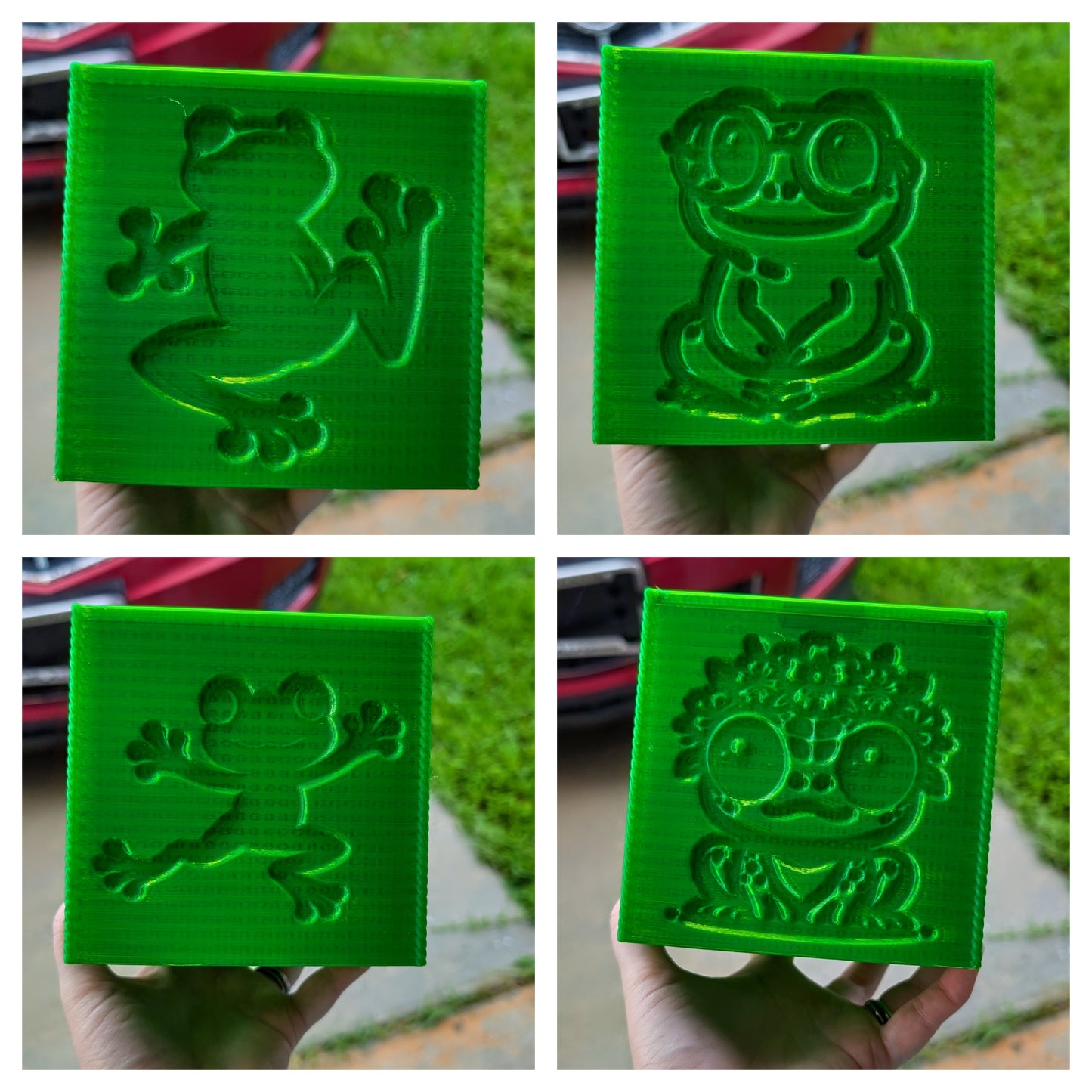 3D printed Yarn Box--Frogs