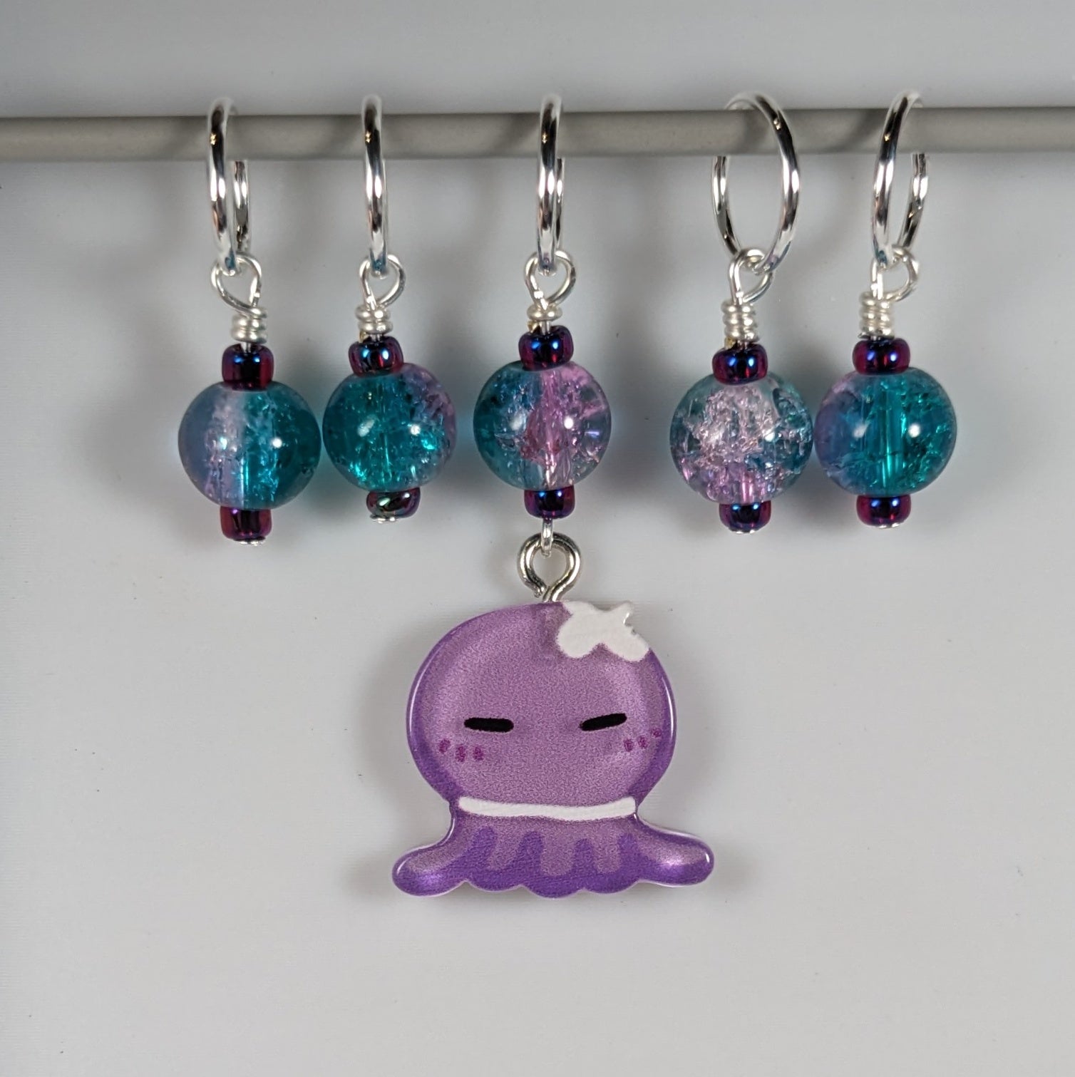 Octopus Stackable Markers Resin Octopus Stitch Markers – String Theory Colorworks