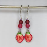Enamel Fruit Earrings & Stitch Markers