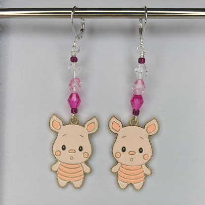 Piglet Earrings & Stitch Markers