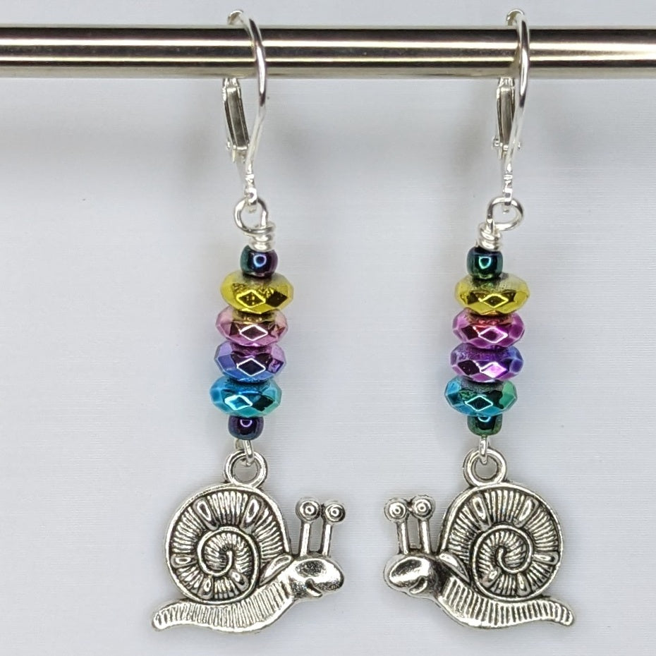 Snail Friend Earrings & Stitch Markers