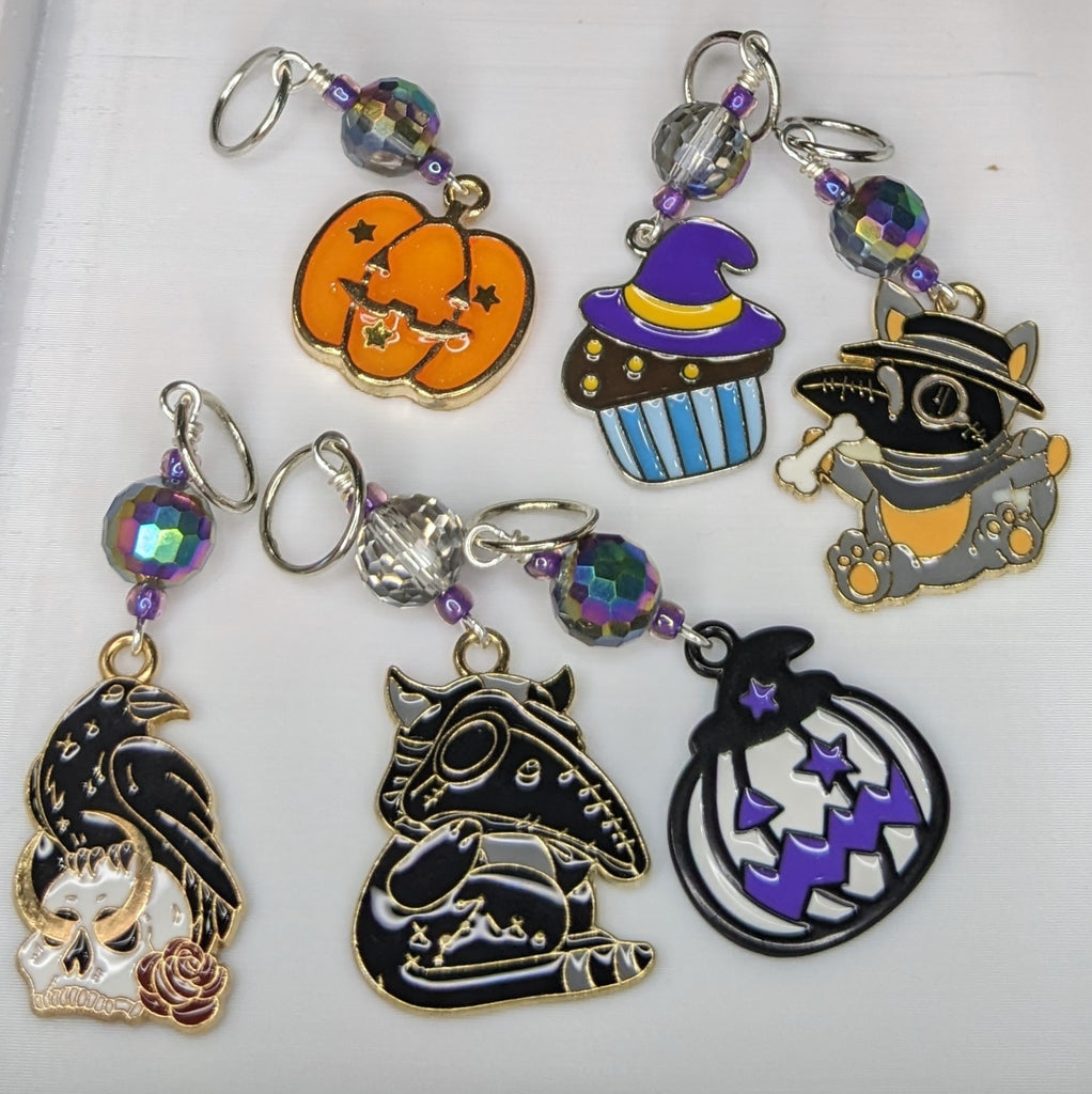Enamel Spooky Halloween Stitch Markers