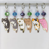 Hang in There! Cranky Kitty Earrings & Stitch Markers