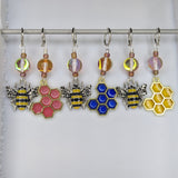 Enamel Bee Earrings & Stitch Markers