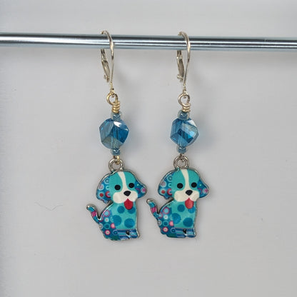 Colorful Pups Stitch Markers & Earrings