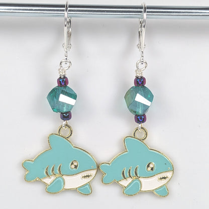 Chibi Shark Earrings & Stitch Markers