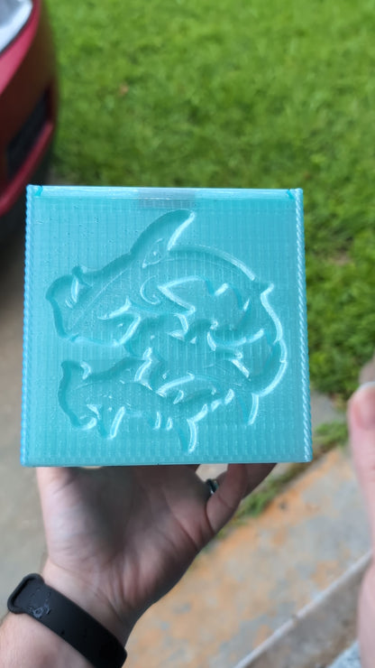 3D printed Yarn Box--Hammerhead Sharks