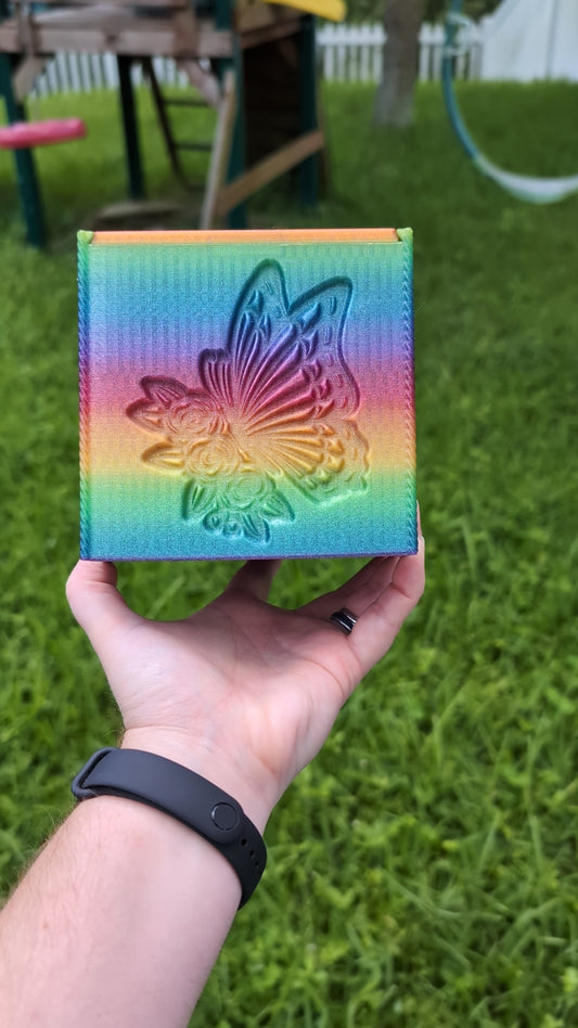 3D printed Yarn Box-- Butterfly/ Bee/ Hedgehog/ Heart Mandala