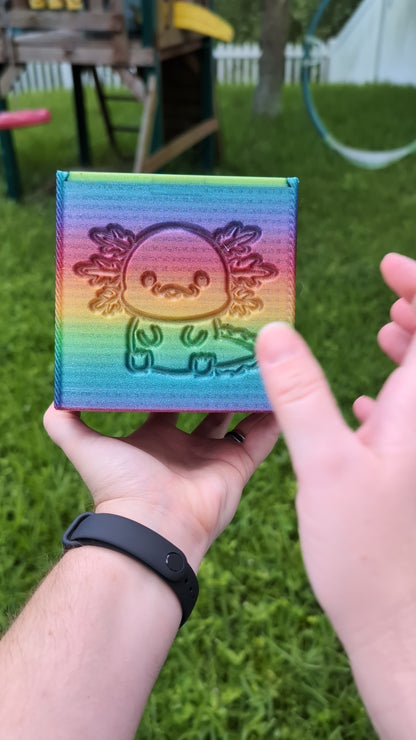 3D printed Yarn Box--Axolotl