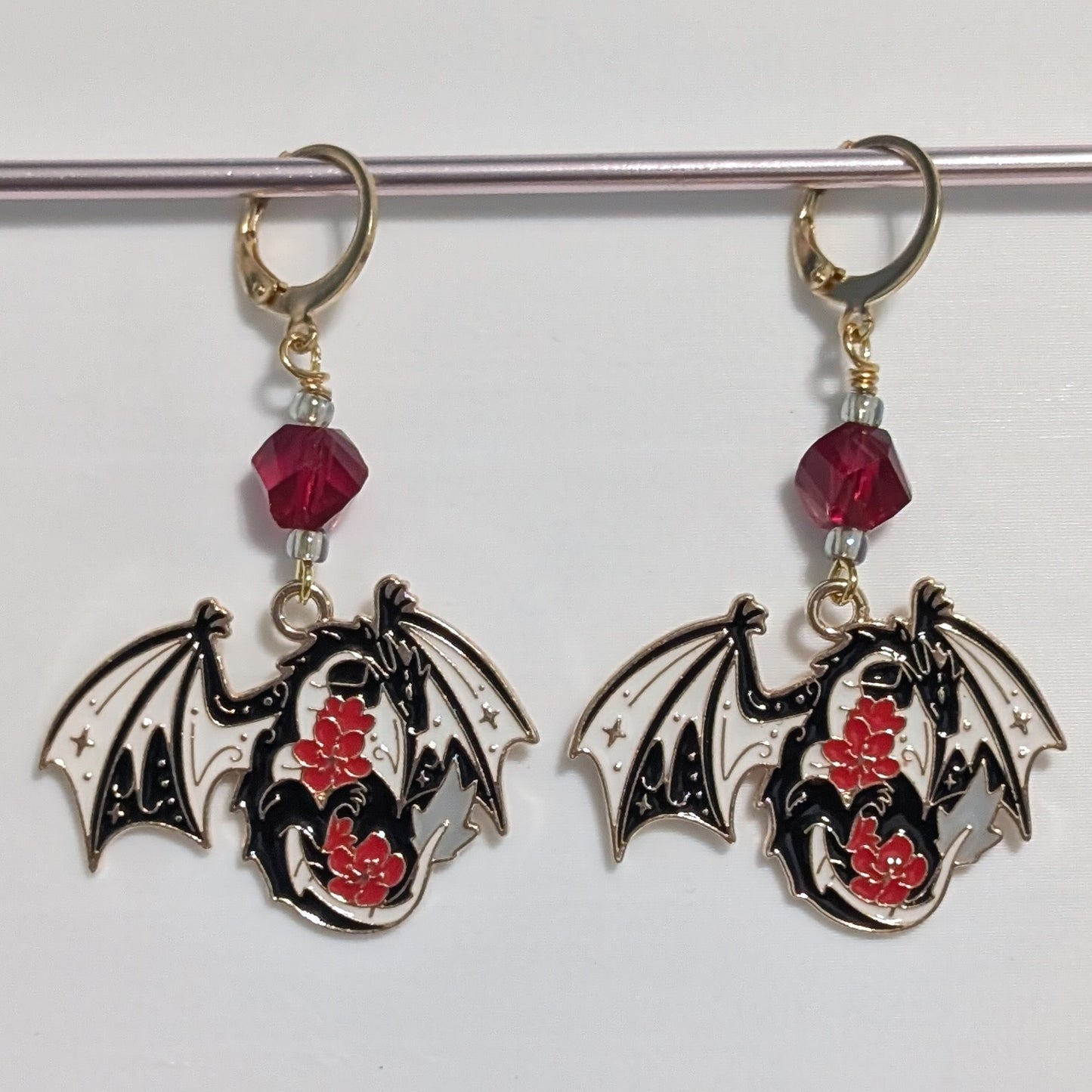Dragons in the Stars Earrings & Stitch Markers