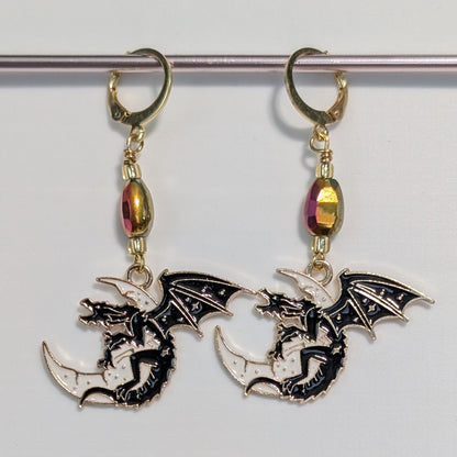 Dragons in the Stars Earrings & Stitch Markers