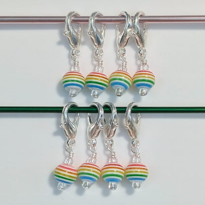 Simple Bead Stitch Markers: Lobster Claws