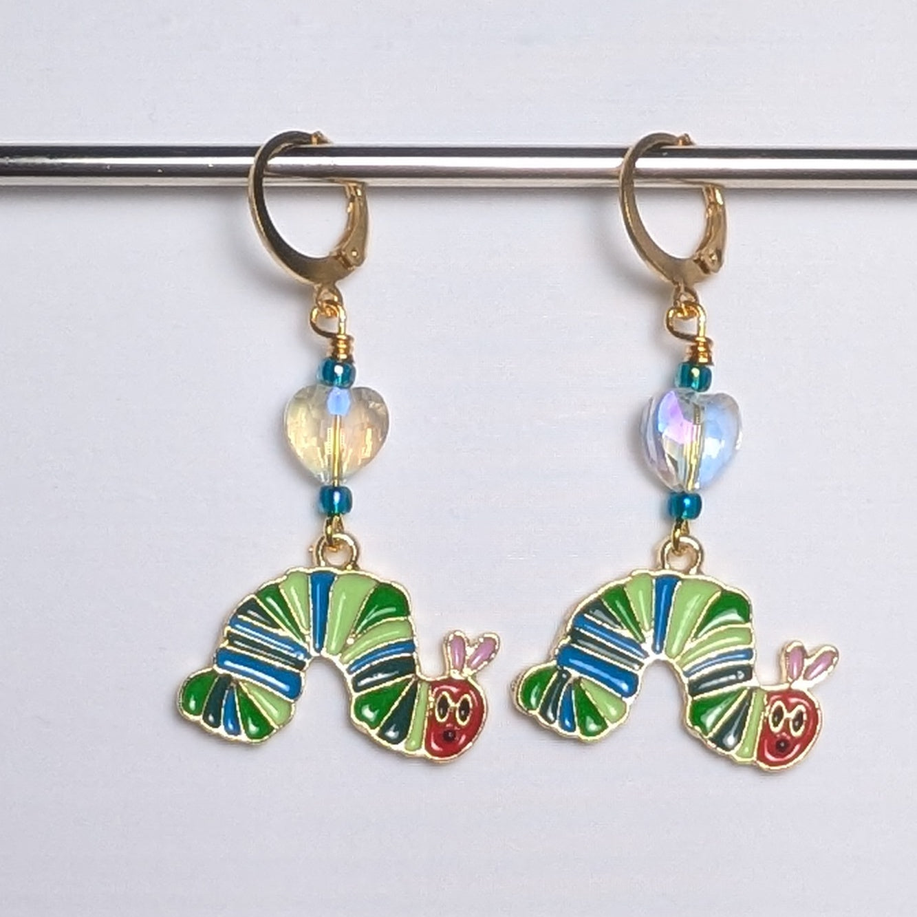Very Hungry Caterpillar Earrings and Markers