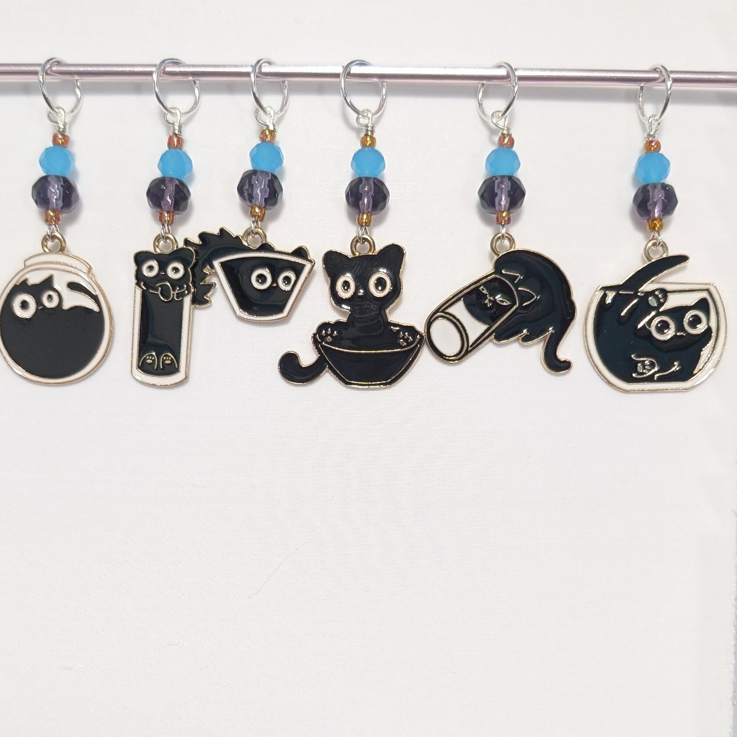 The Void Causes Trouble Enamel Earrings & Stitch Markers