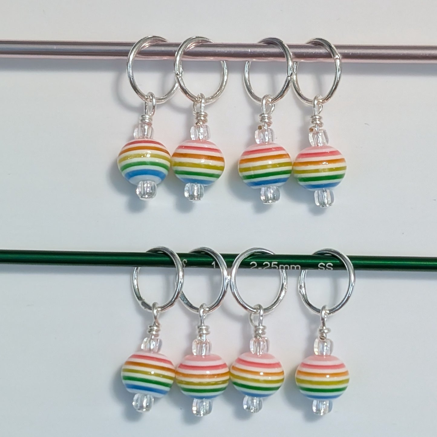 Simple Bead Stitch Markers: Rings