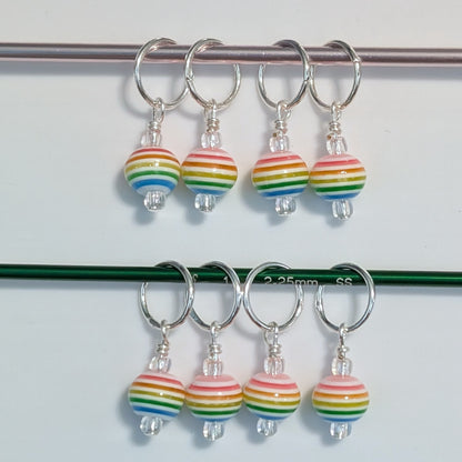 Simple Bead Stitch Markers: Rings