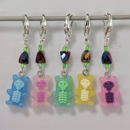 Shocking Bears Stitch Markers & Earrings