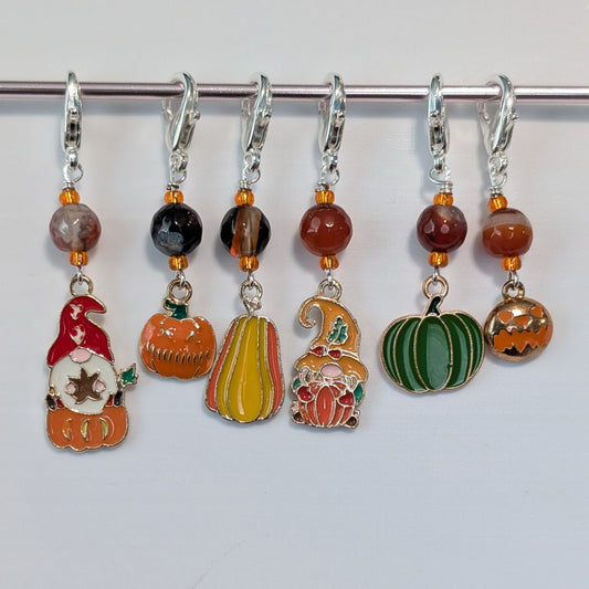 Holiday Gnomes Stitch Markers & Earrings