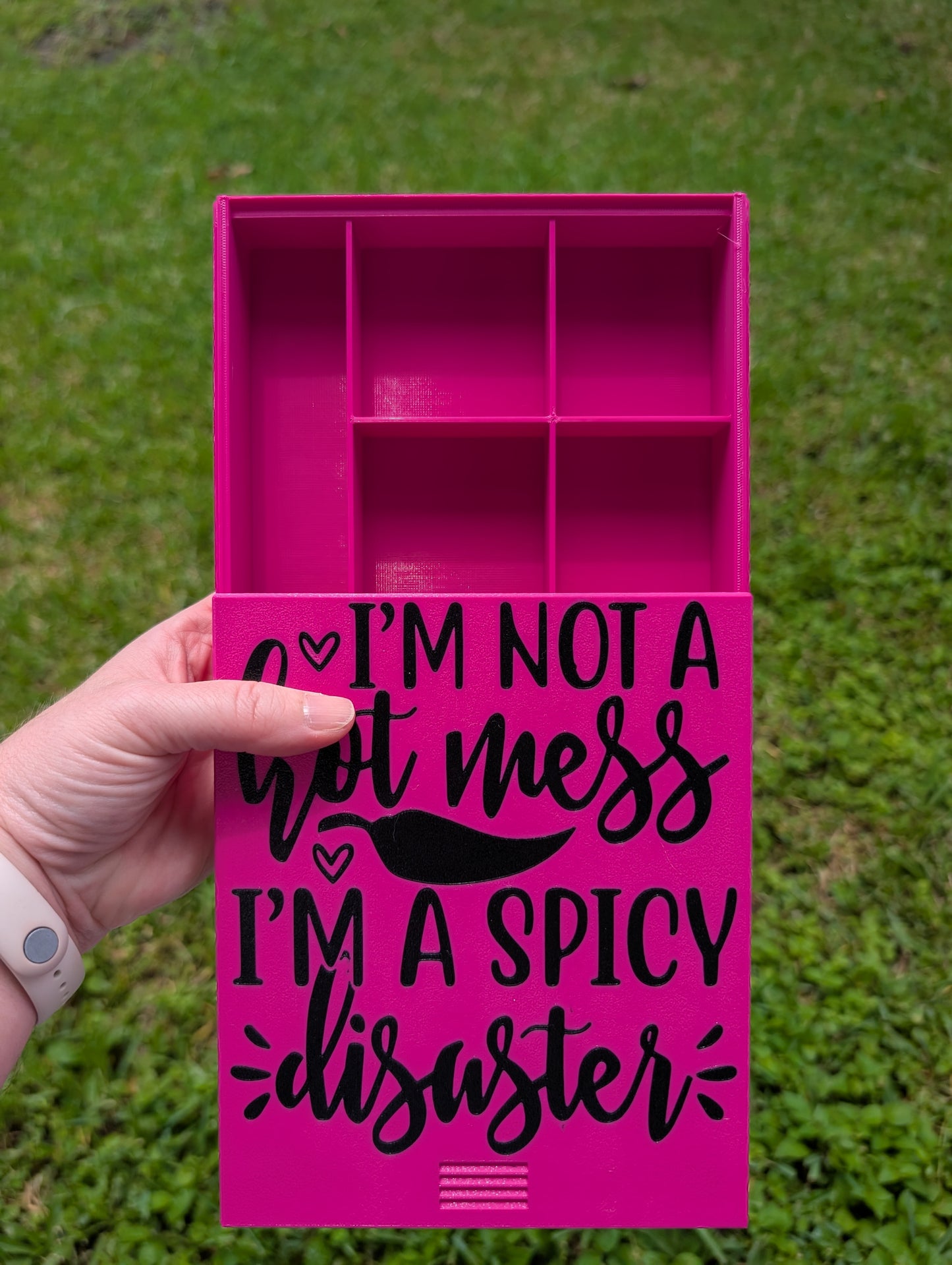 3D printed Notions Box--Spicy Disaster